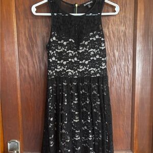 Express Black Lace Dress